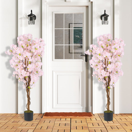 5 FT Tall Artificial Cherry Blossom Tree with Pink Flowers-1 Pack LuxuryLifeWay Online Store