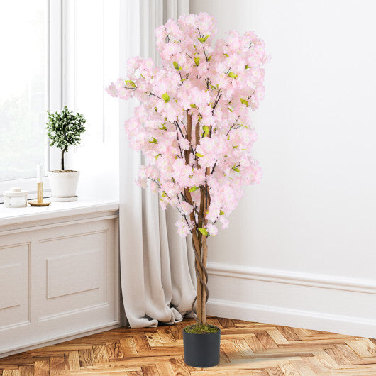 5 FT Tall Artificial Cherry Blossom Tree with Pink Flowers-1 Pack LuxuryLifeWay Online Store