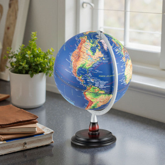12 Inch Illuminated World Globe Antique Light up Globe Night Lamp-Navy LuxuryLifeWay Online Store