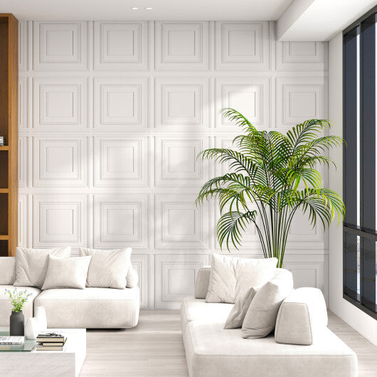 Drop Ceiling Tiles 24" x 24" PVC Ceiling Panels with 3D Decorative Patterns 24-Pack-White LuxuryLifeWay Online Store