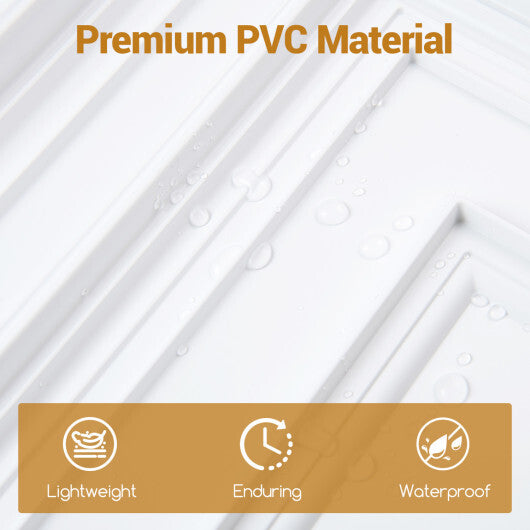 Drop Ceiling Tiles 24" x 24" PVC Ceiling Panels with 3D Decorative Patterns 24-Pack-White LuxuryLifeWay Online Store