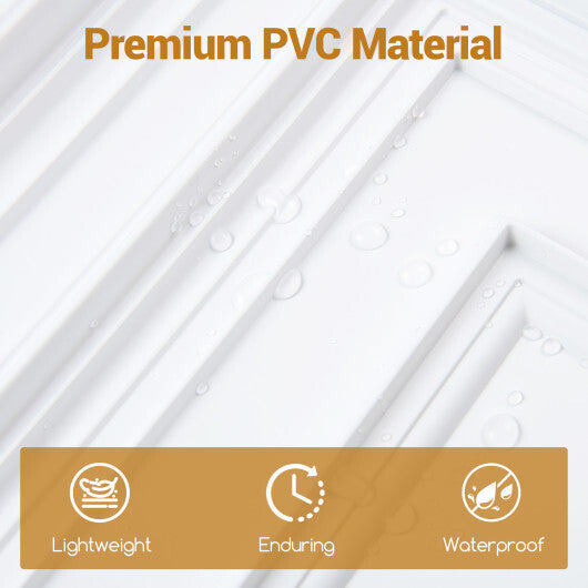 Drop Ceiling Tiles 24" x 24" PVC Ceiling Panels with 3D Decorative Patterns 12-Pack-White LuxuryLifeWay Online Store