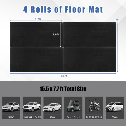 15.5 x 7.7 FT Garage Tool Mats 7 mm Thickened PE Mechanic Pads Pack of 4 LuxuryLifeWay Online Store