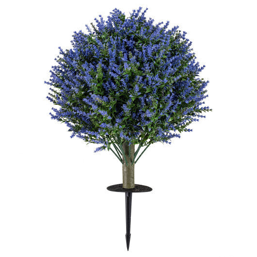 Set of 2 Artificial Lavender Topiary Ball Trees with Ground Spikes LuxuryLifeWay Online Store
