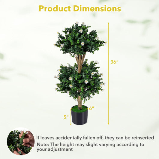 Set of 2 Faux Bush Plant with 41 Blossoms for Home LuxuryLifeWay Online Store