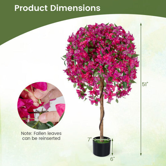 2 Pack Artificial Azalea Trees Faux Floral Plants with Vivid Blooming Flowers LuxuryLifeWay Online Store
