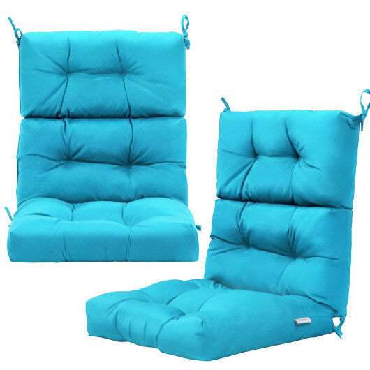 Set of 2 High Back Chair Cushion with Adjustable Height-Gray LuxuryLifeWay Online Store