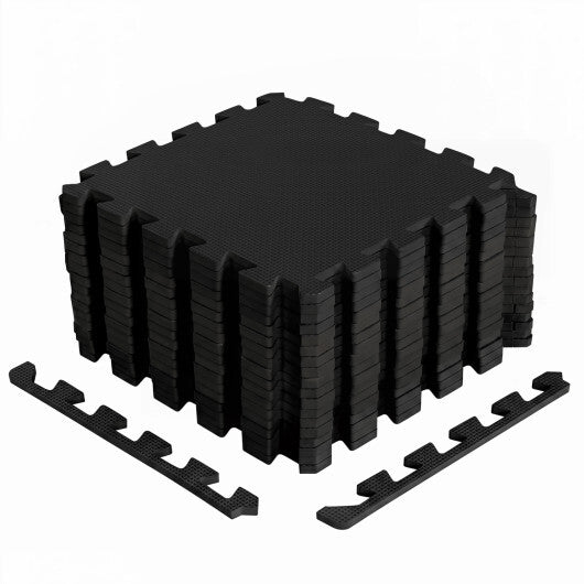 54 Pack EVA Foam Floor Tiles with Non-Slip & Borders for Home Gym-Black LuxuryLifeWay Online Store