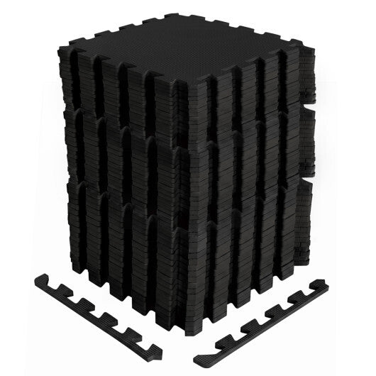 54 Pack EVA Foam Floor Tiles with Non-Slip & Borders for Home Gym-Black LuxuryLifeWay Online Store