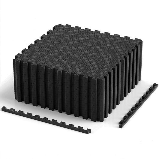 18 PCS Puzzle Exercise Mat EVA Foam Interlocking Floor Tiles-Black LuxuryLifeWay Online Store