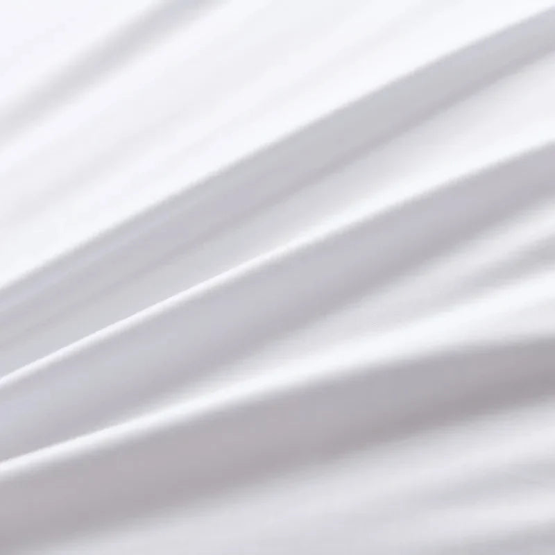 Premium Hotel White Oversize Duvet Cover Bed Sheet set 100%Nature Cotton Soft 600TC Bedding set Twin Full Queen King size 4Pcs LadyShow.Store