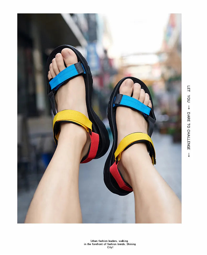 2026 New Men Sandals Non-slip Summer Flip Flops High Quality Outdoor Beach Slippers Casual Shoes Cheap Men's shoes Water Shoes Pi-Mart