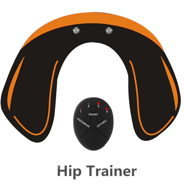 Electric Muscle Stimulator EMS Wireless Buttocks Hip Trainer Abdominal ABS Stimulator Fitness Body Slimming Massager Tri Light Beauty