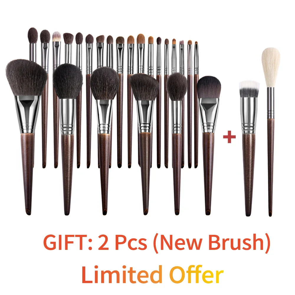 OVW Natural Goat Hair Makeup Brushes Set Professional Kit brocha maquillaje pedzle do makijazu blending smudging brush shader Tri Light Beauty