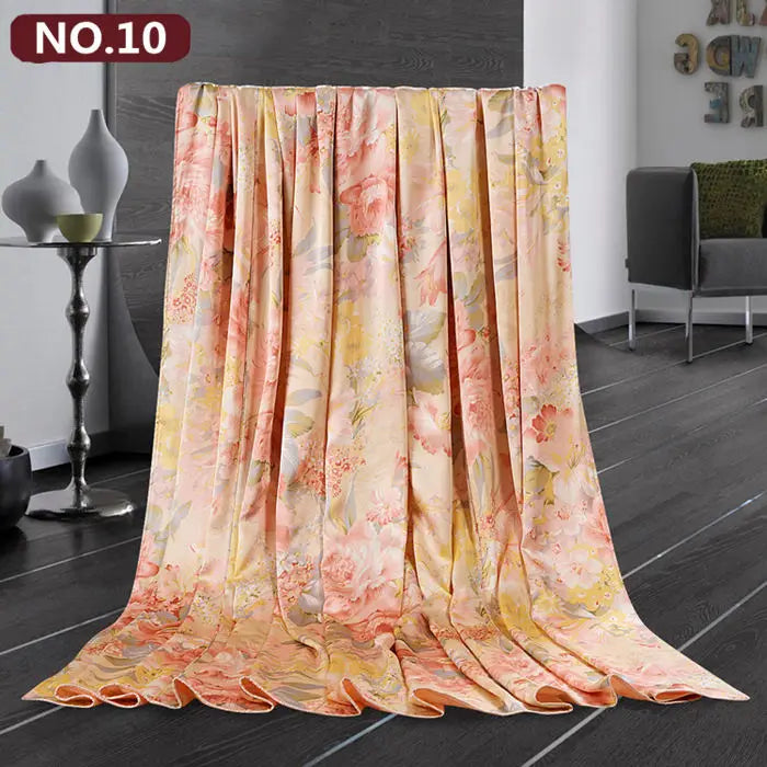 Duvet Cover 1PC Both Sides 100% Mulberry Silk Printed Colors Comfortable Sizes Can Be Customized Pi-Mart