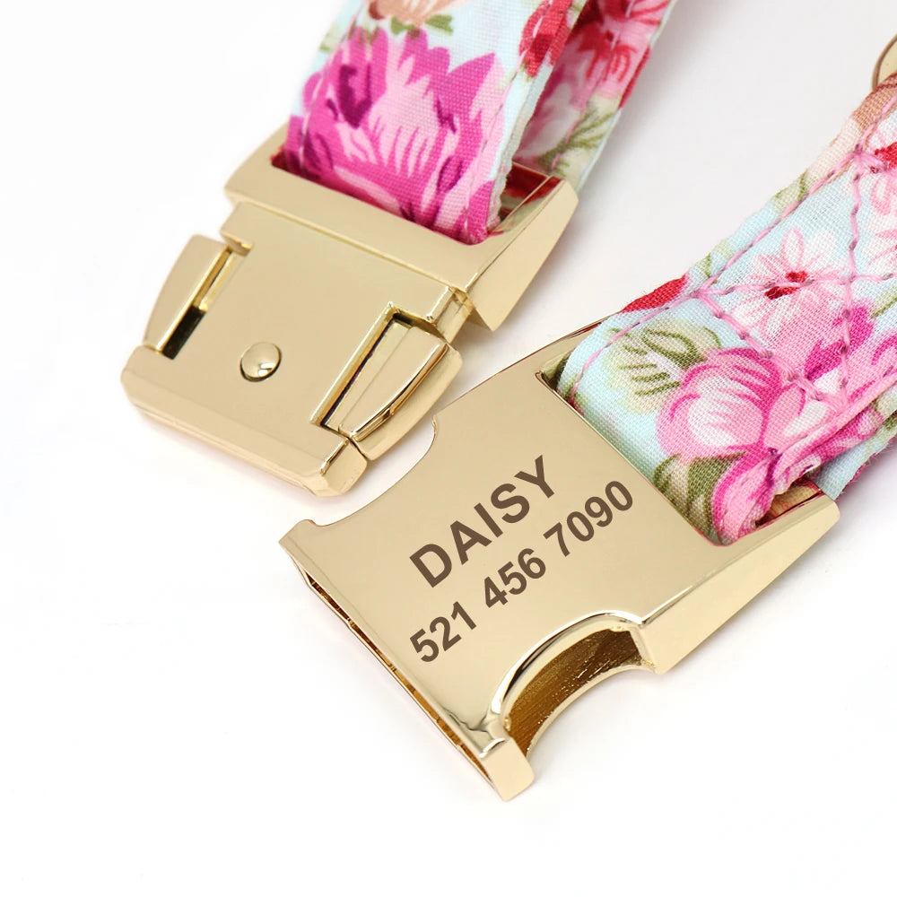Personalized Dog Accessories Collar Nylon Printed Pet Puppy Collar Dog ID Collars Free Engraved ID for Small Medium Large Dogs Pi-Mart