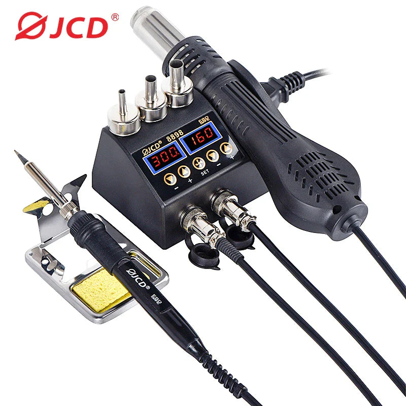 2 in 1 750W Soldering Station LCD Digital display welding rework station for cell-phone BGA SMD PCB IC Repair solder tools 8898 LadyShow.Store