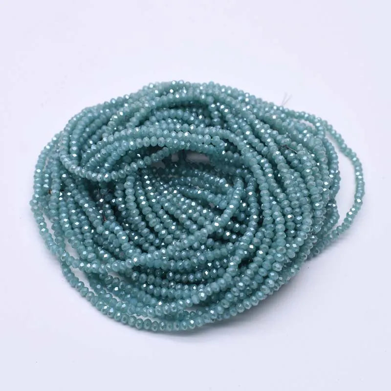 Yanqi 2 3 4mm Rondell Austria Faceted Crystal Beads Round Glass Beads Loose Spacer Beads for Jewelry Making DIY Pi-Mart