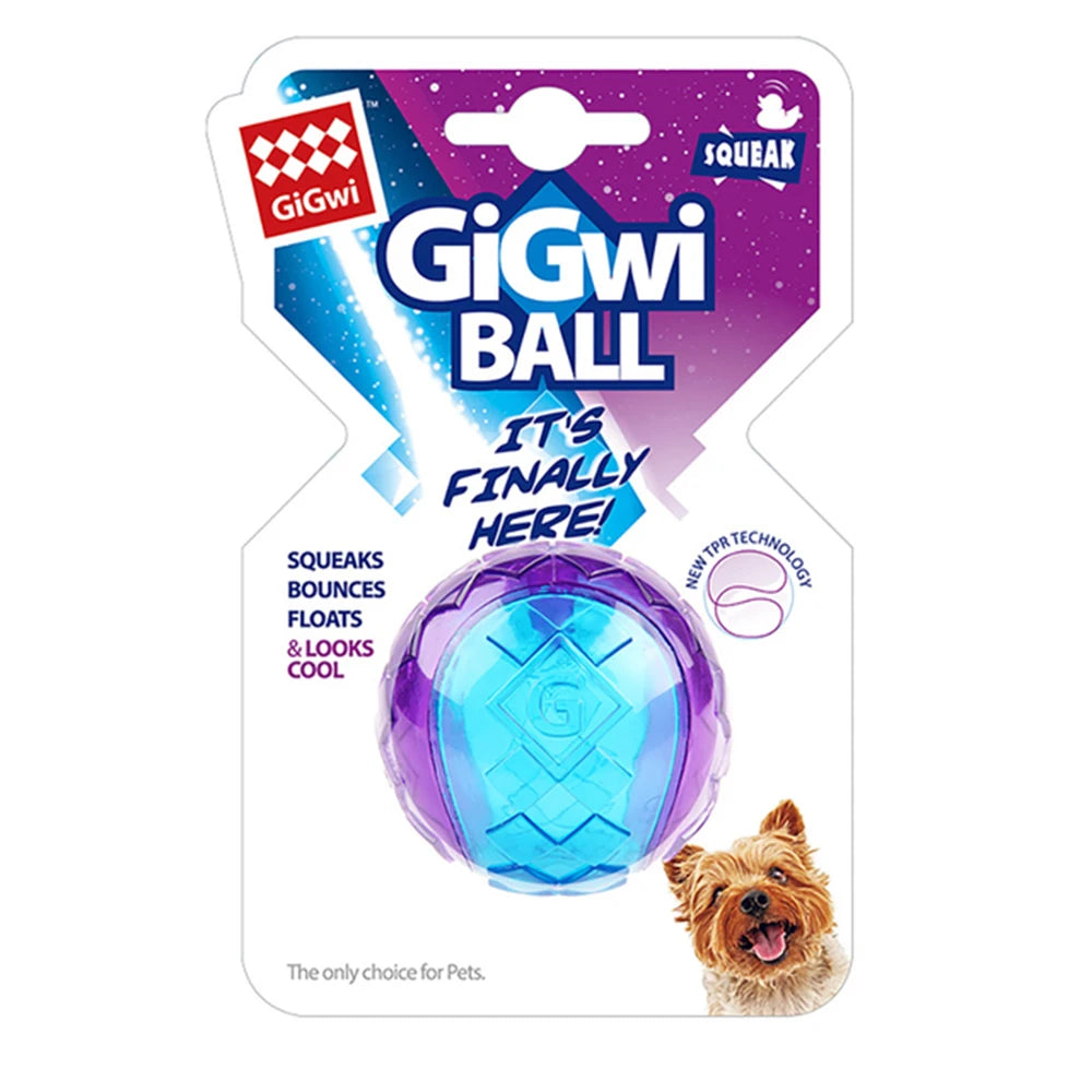 Pet Dog Squeaky Toys Ball Puppy Chew Toys Sound Pure Natural Non-toxic Rubber Outdoor Play Small Big Dog Funny Elasticity Ball Pi-Mart