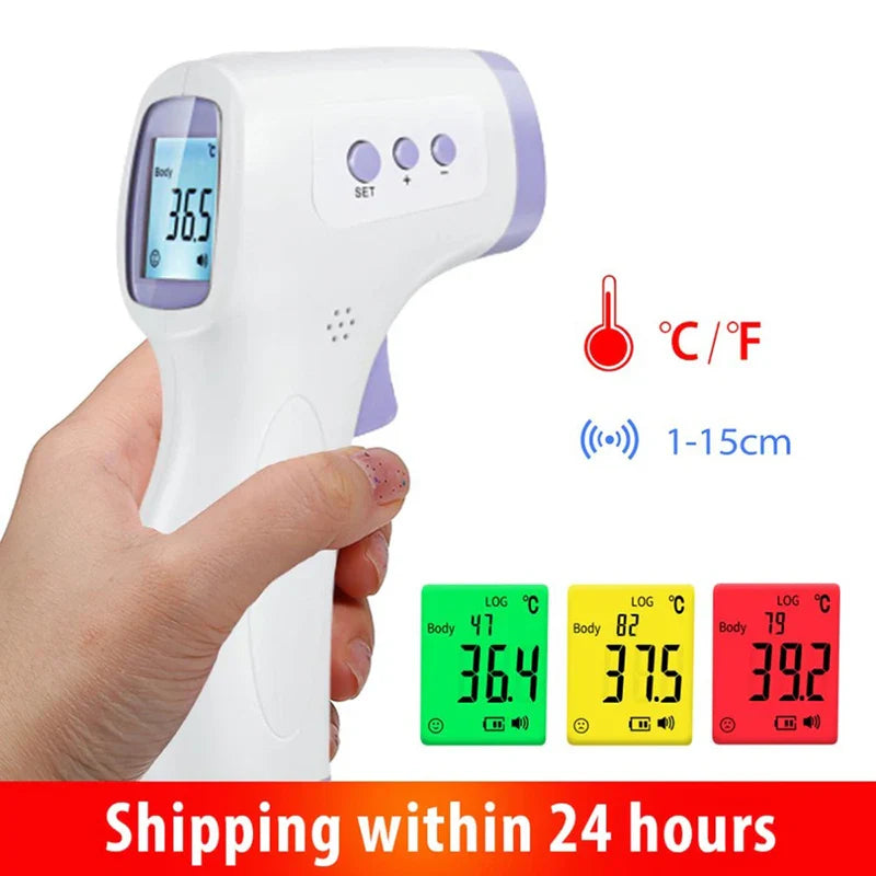Baby Thermometer Infrared Digital LCD Body Measurement Forehead Ear Non-Contact Adult Fever IR Kids Termometro Tri Light Beauty