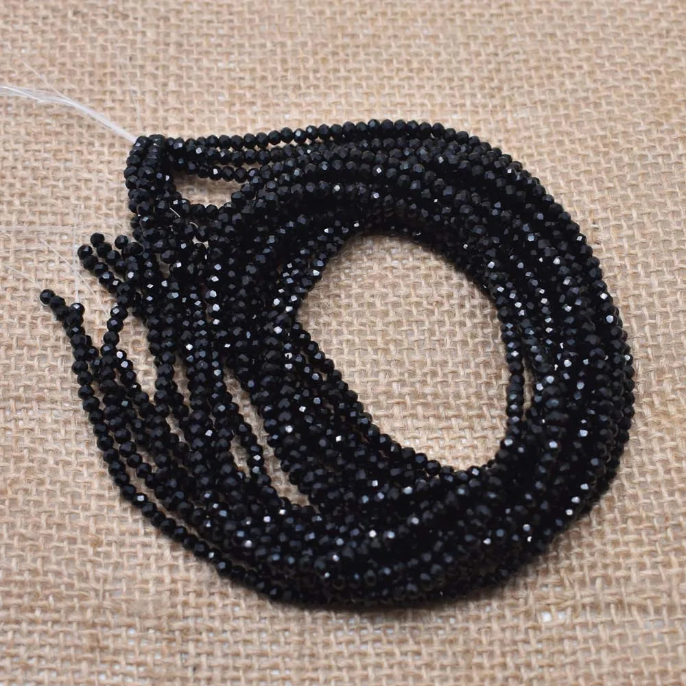 Yanqi 2 3 4mm Rondell Austria Faceted Crystal Beads Round Glass Beads Loose Spacer Beads for Jewelry Making DIY Pi-Mart