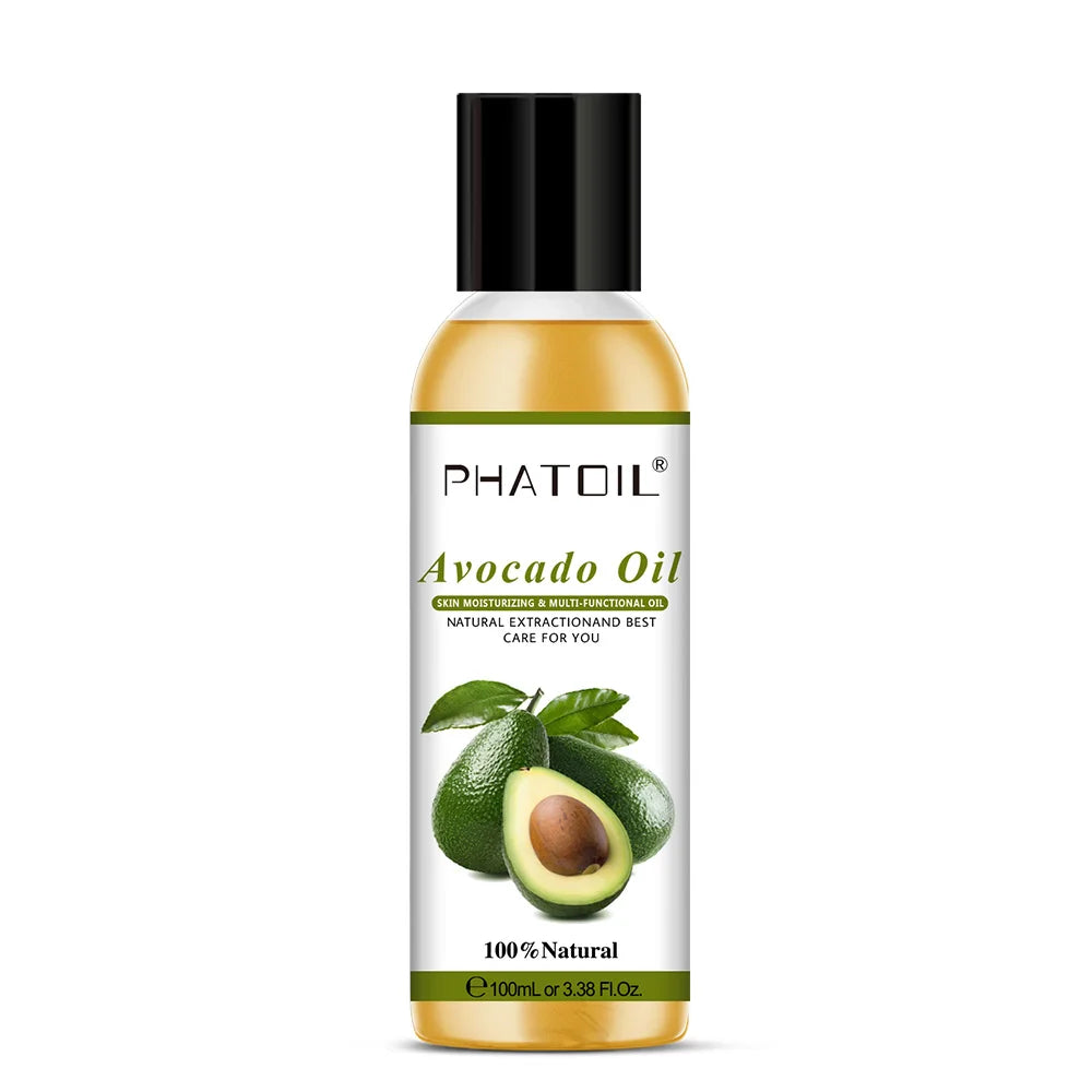 100ML Pure Natural Essential Oils Diffuser for Skin Care Rose Orange Lemon Lavender Rose Geranium Chamomile Avocado Aroma Oil Pi-Mart