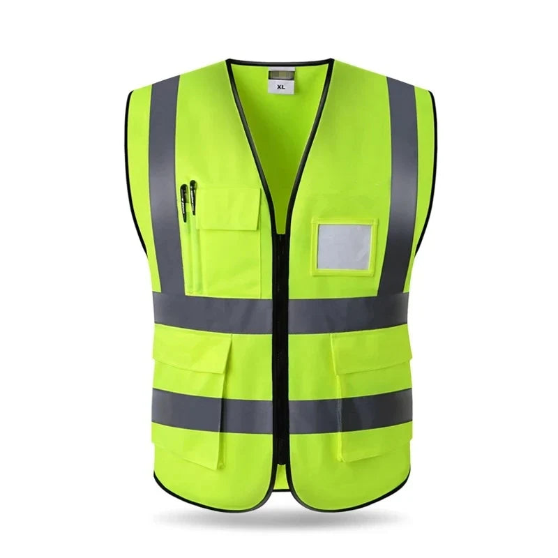 High Visibility Reflective Vest Working Clothes Motorcycle Cycling Sports Outdoor Reflective Safety Clothing Reflective Jacket LadyShow.Store