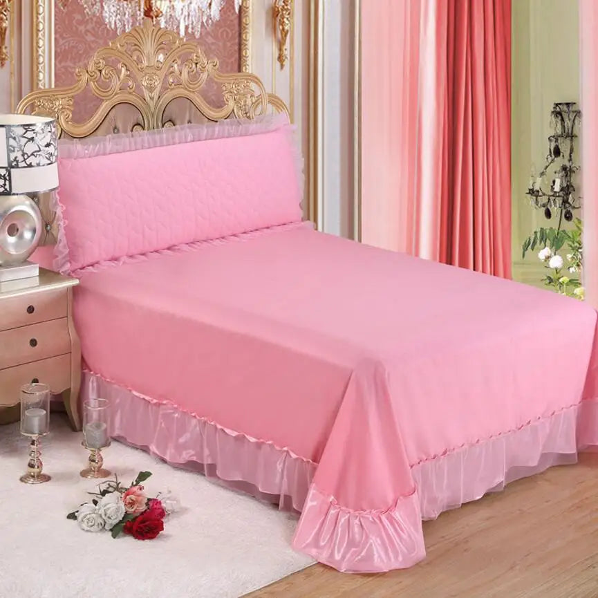 Luxury Wedding Bedding Sets Queen King Size Pink Princess Lace Bedcover Set Jacquard Duvet Cover Bed Sheet Pillowcases LadyShow.Store