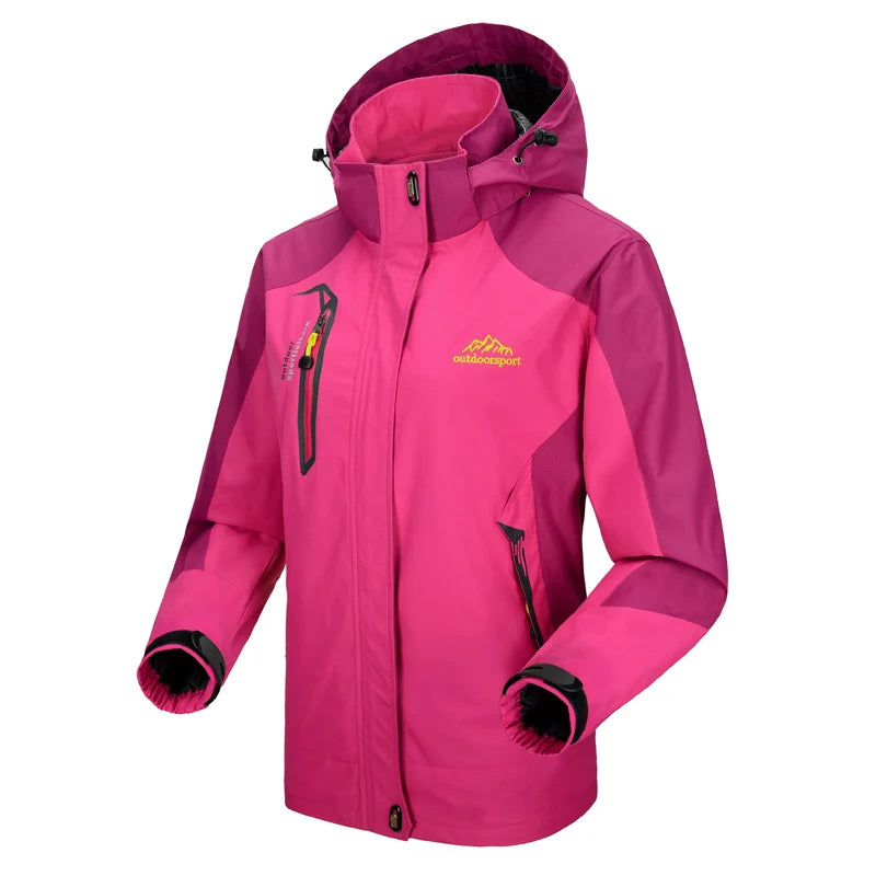 TRVLWEGO Women's Waterproof Hiking Jacket Windproof Windbreaker Camping Hunting Climbing Trekking Fishing Coat Outdoor Clothing Pi-Mart