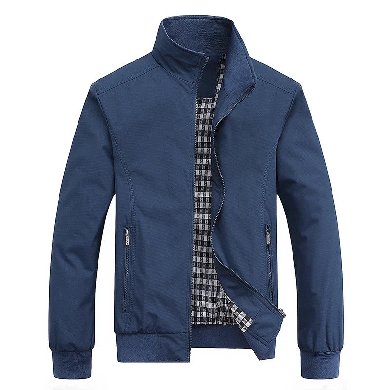 2025 Spring Autumn Casual Solid Fashion Slim Bomber Jacket Men Overcoat New Arrival Baseball Jackets Men's Jacket M-6XL 8XL Top LadyShow.Store