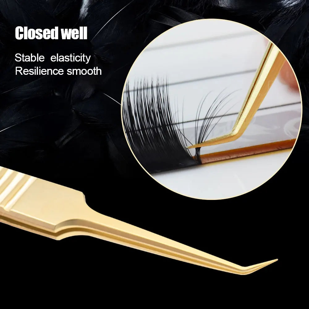 NAGARAKU Eyelash Extension Tweezers Makeup Stainless Steel Eyelash 3D accurate Clip Pi-Mart