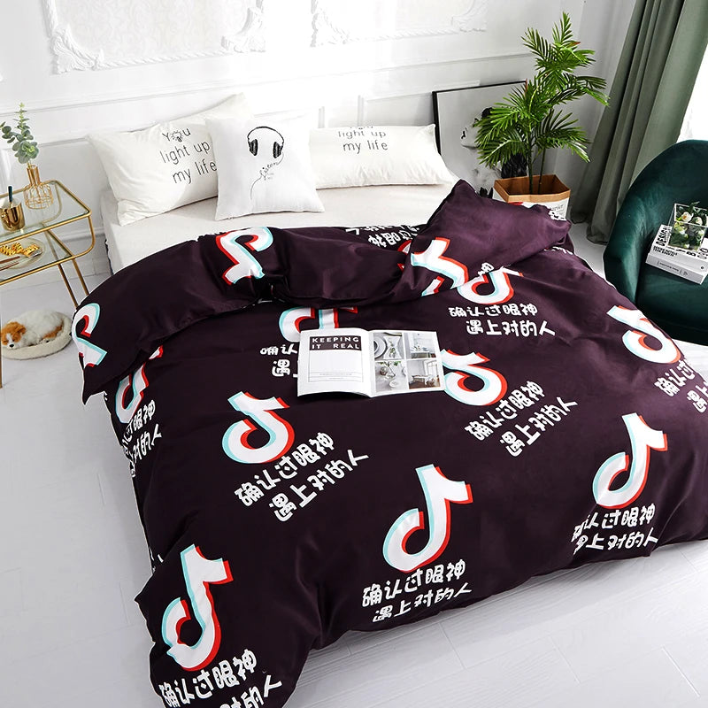 New Product 1pc 100%Polyester Pastoral Style Flowers Colorful Printed Duvet Cover Pi-Mart