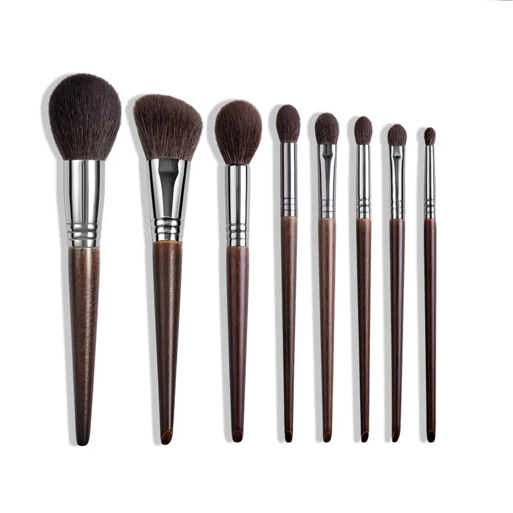 OVW Natural Goat Hair Makeup Brushes Set Professional Kit brocha maquillaje pedzle do makijazu blending smudging brush shader Tri Light Beauty
