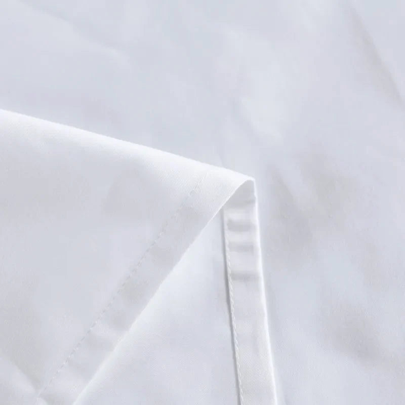 Premium Hotel White Oversize Duvet Cover Bed Sheet set 100%Nature Cotton Soft 600TC Bedding set Twin Full Queen King size 4Pcs LadyShow.Store
