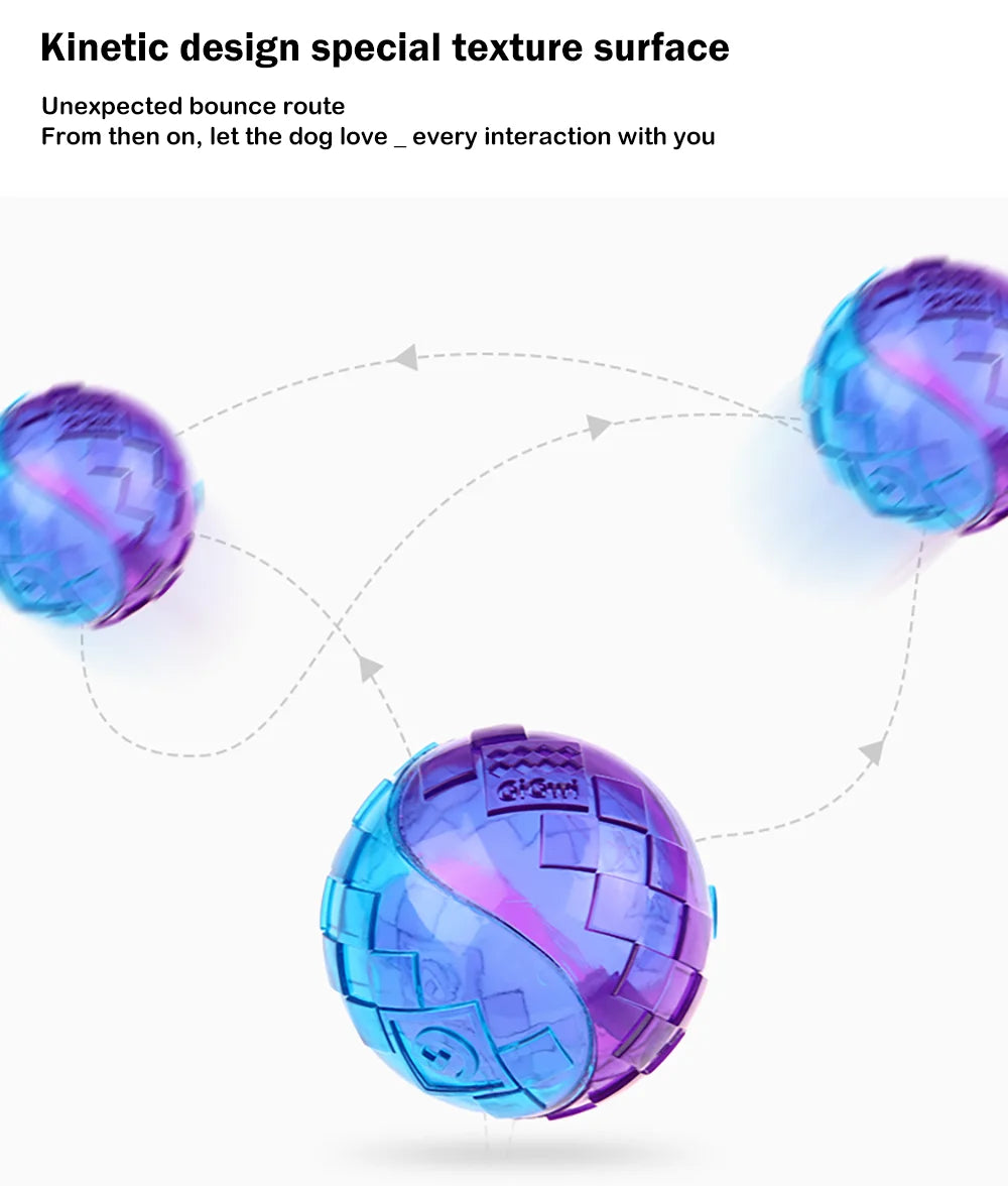 Pet Dog Squeaky Toys Ball Puppy Chew Toys Sound Pure Natural Non-toxic Rubber Outdoor Play Small Big Dog Funny Elasticity Ball Pi-Mart