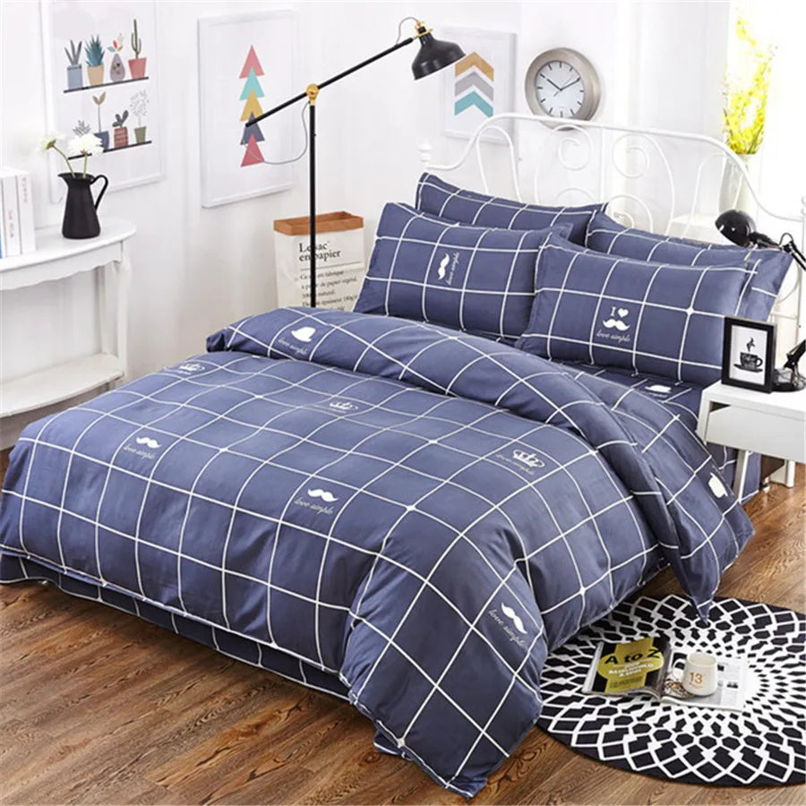 Multi-size Sheet Duvet Cover Pillowcase  Home Textile Bedding Single Piece Bedding Single Person Double Quilt Cover Pi-Mart
