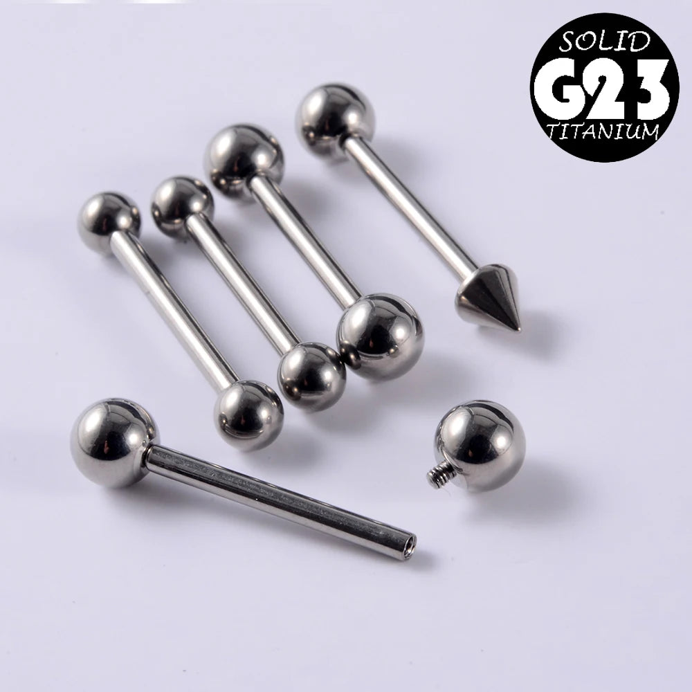 12pcs/Set Surgical Steel Silver Color Gold Plated Black Rainbow Ear Nose Eyebrow Labret Basic Piercing Jewelry Set 8mm Pi-Mart