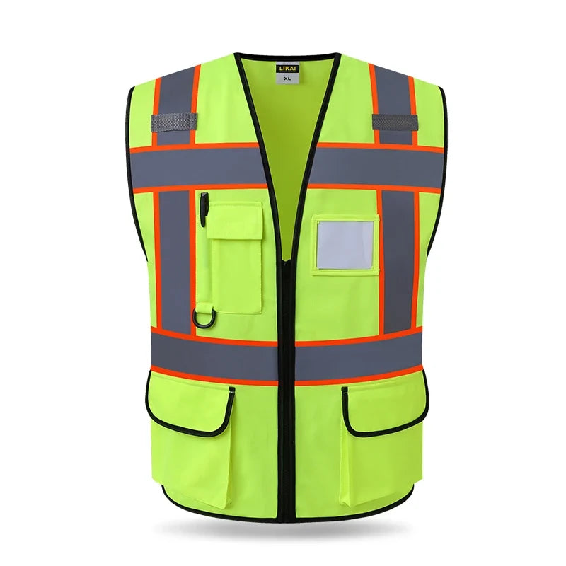 High Visibility Reflective Vest Working Clothes Motorcycle Cycling Sports Outdoor Reflective Safety Clothing Reflective Jacket LadyShow.Store