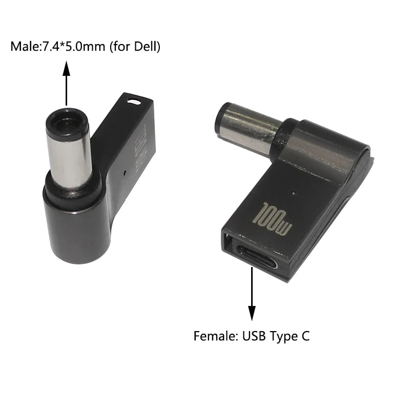 100W USB Type C Fast Charging Adapter Plug Connector Universal USB C Laptop Charger Converter for Dell Asus Hp Acer Lenovo Pi-Mart