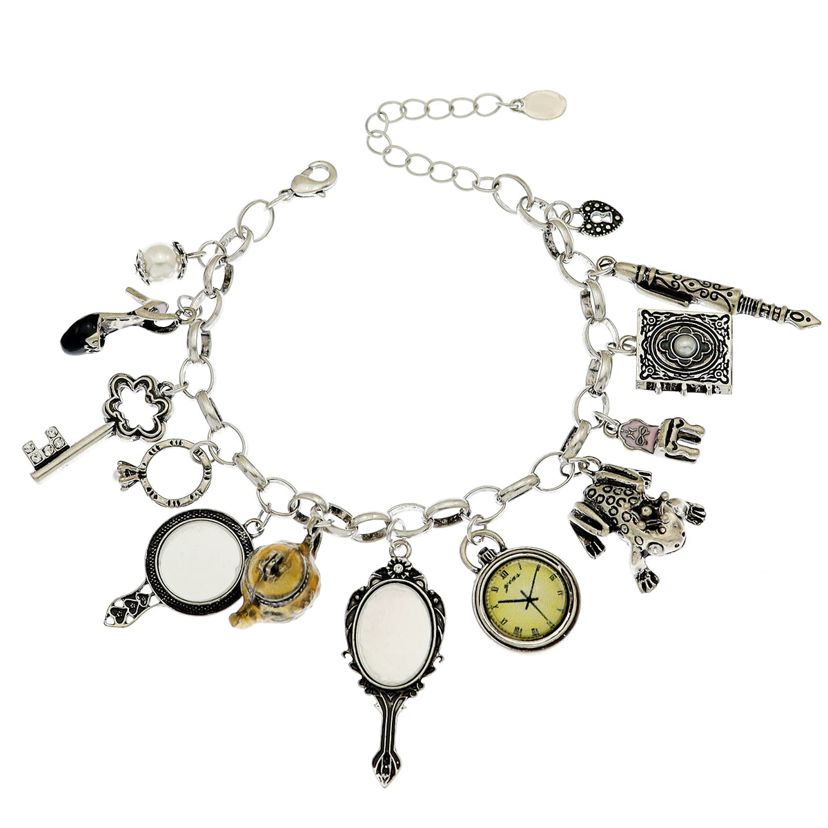 Clearance_Cat Pendant Charm Chain Link Bracelets For Women Cowgirl Cuff Bangles Fashion Jewelry Egyptian Bastet Pulseira Accesso Pi-Mart