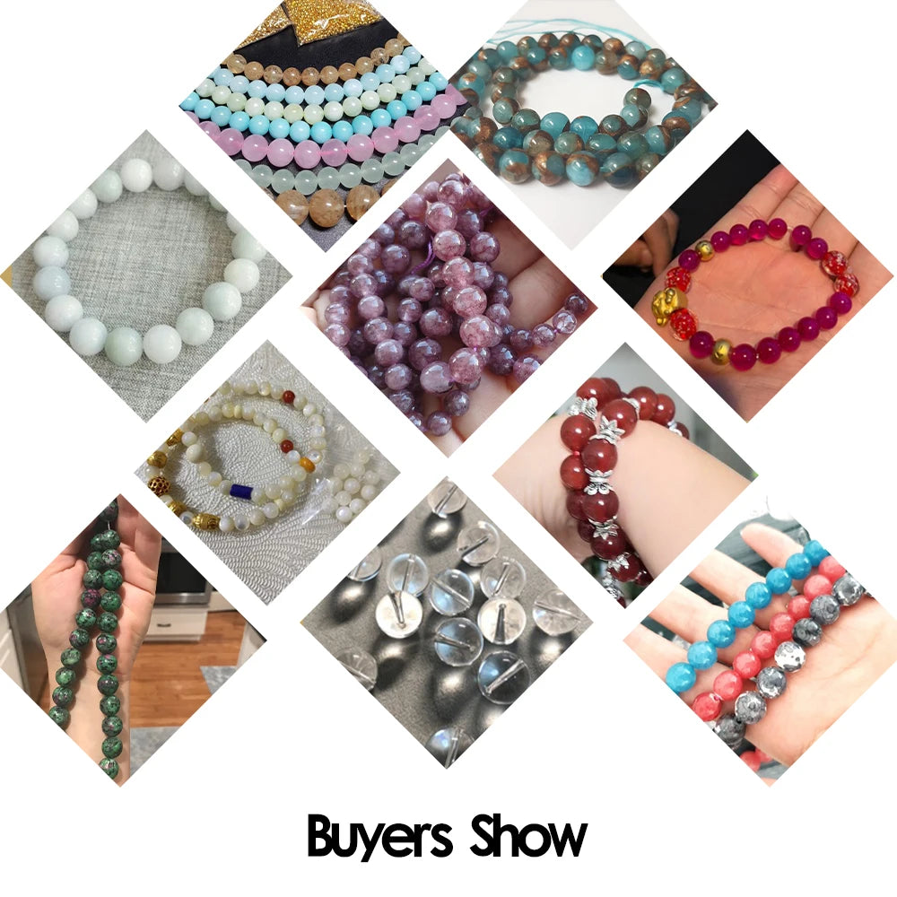 Natural Stone Beads 4 6 8 10mm Tiger Eye Lava Amazonite Turquoises Agates Jaspers Beads For Jewelry Making DIY Bracelet Necklace Pi-Mart