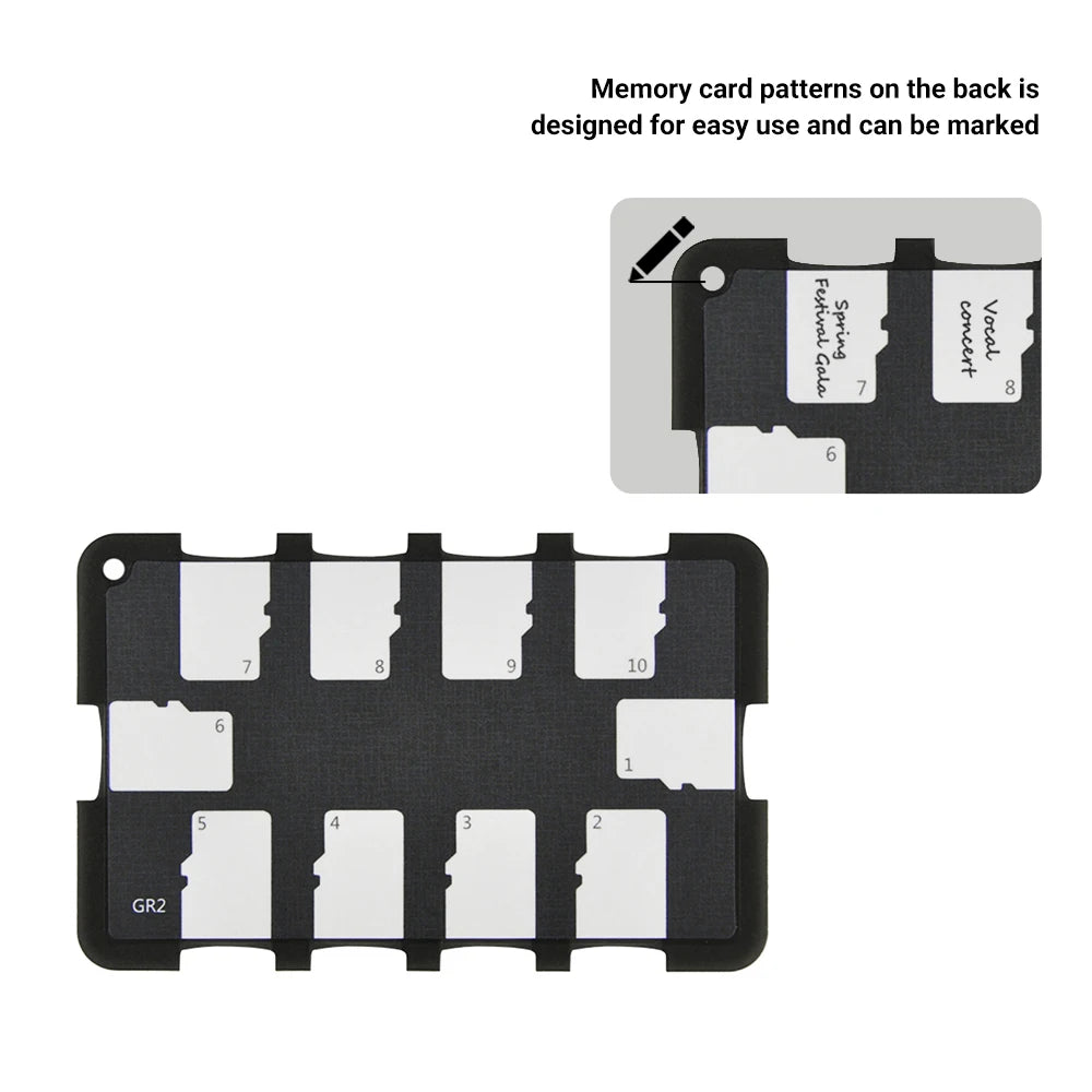 JJC Thin Micro SD Card Holder SD Card Case Wallet Credit Card Size for SD Micro SD TF Cards Hard Shell Camera Photo Accessories Pi-Mart