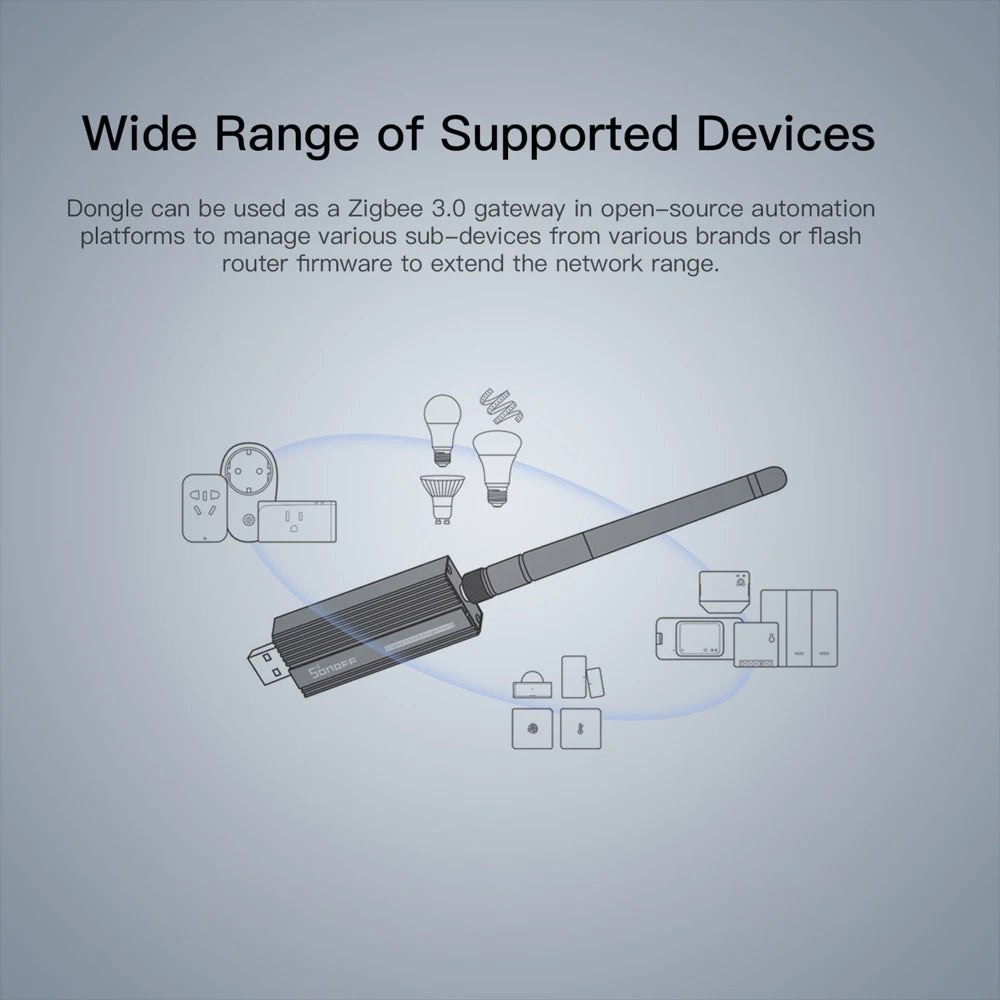 SONOFF ZB Dongle-P Zigbee 3.0 USB Dongle Plus Universal Zigbee Gateway Support via ZHA or Zigbee2MQTT Sonoff Zigbee Series Pi-Mart