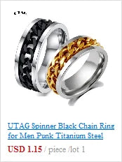 UTAG  Fashion Black/White Ceramic Crystal Wedding Rings Jewelry For Women Girls Rose Gold Stainless Steel Bohemia Rin Pi-Mart