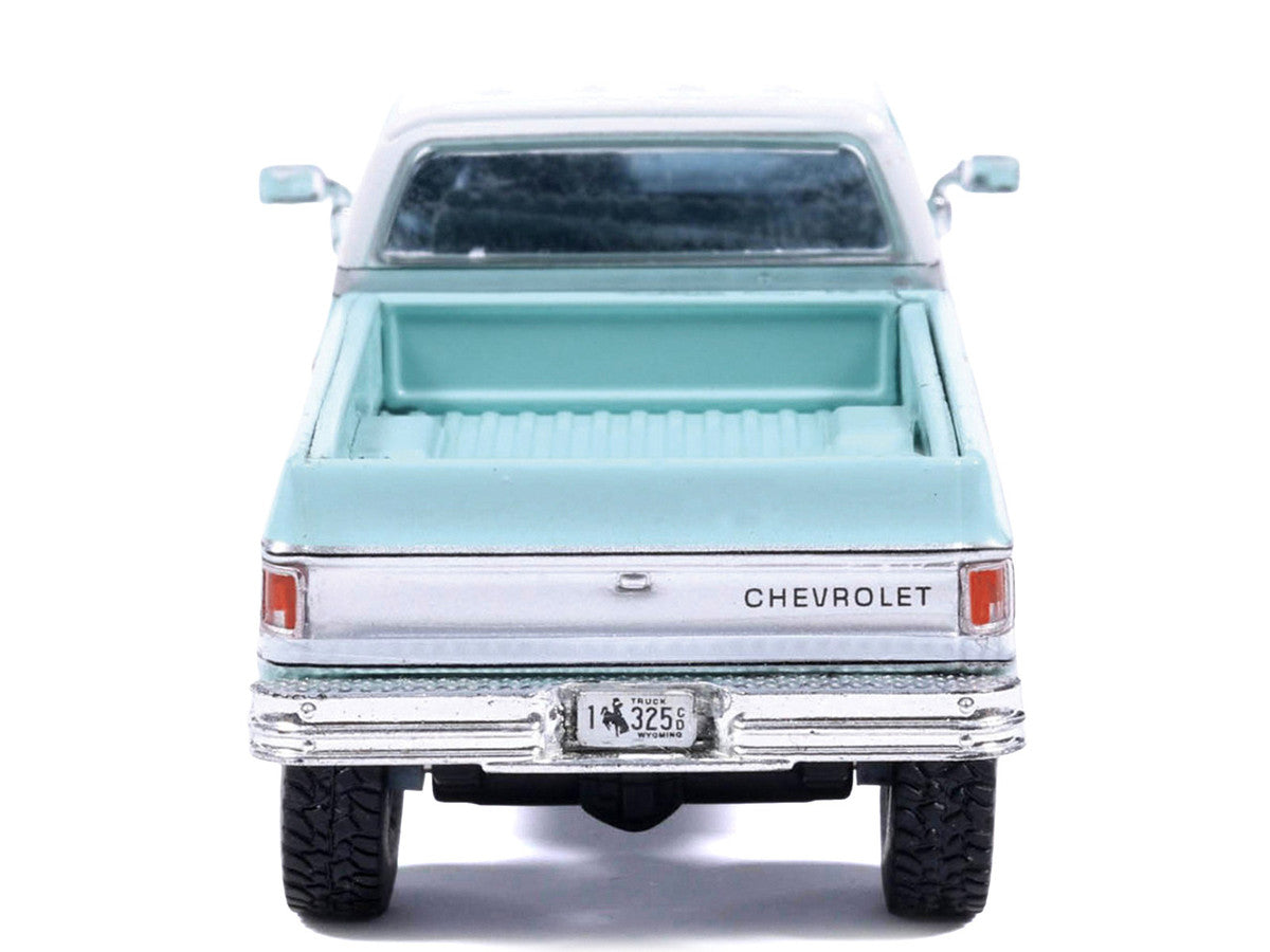 1978 Chevrolet Silverado K30 Crew Cab Pickup Truck Light Blue and White with Blue Interior 1/64 Diecast Model by IXO Models LuxuryLifeWay Online Store