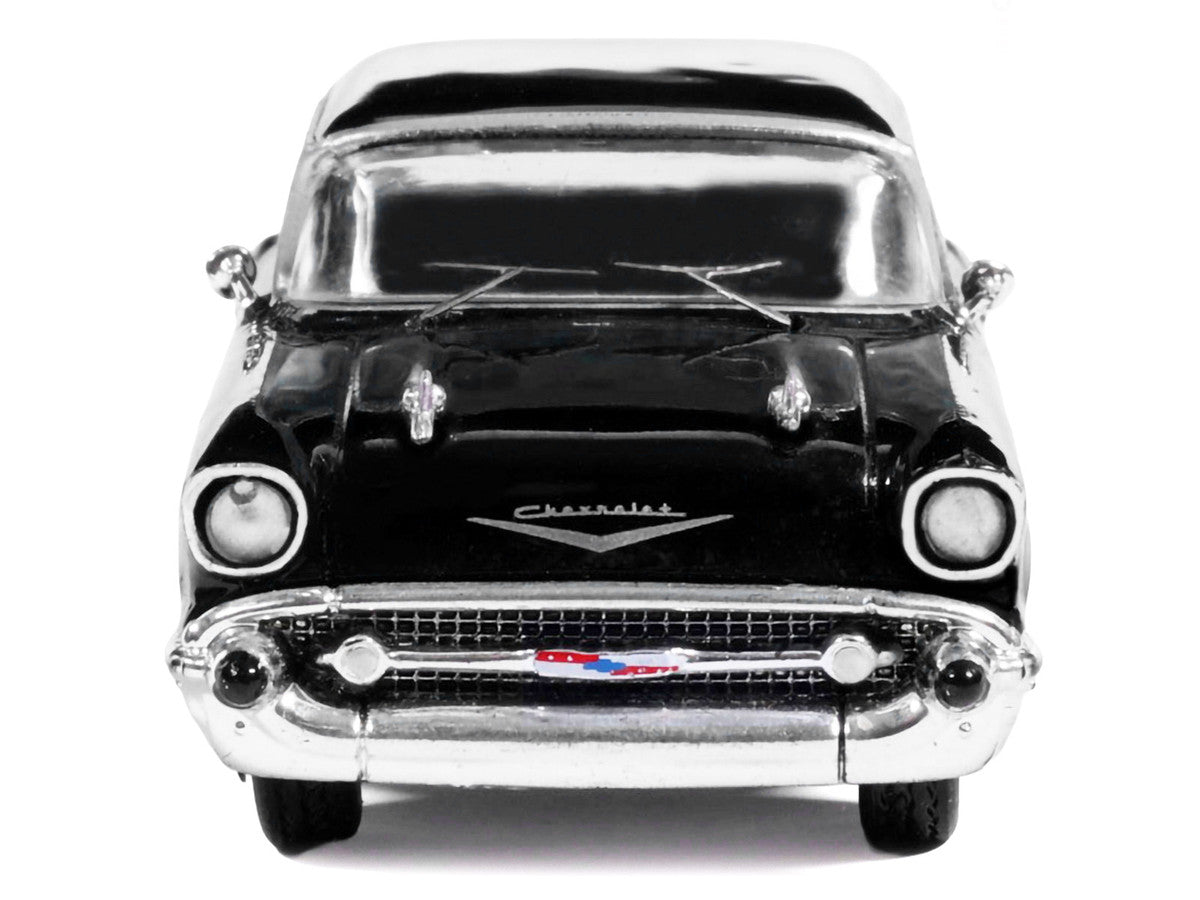 1957 Chevrolet One-Fifty Sedan Black and White 1/64 Diecast Model Car by IXO Models LuxuryLifeWay Online Store