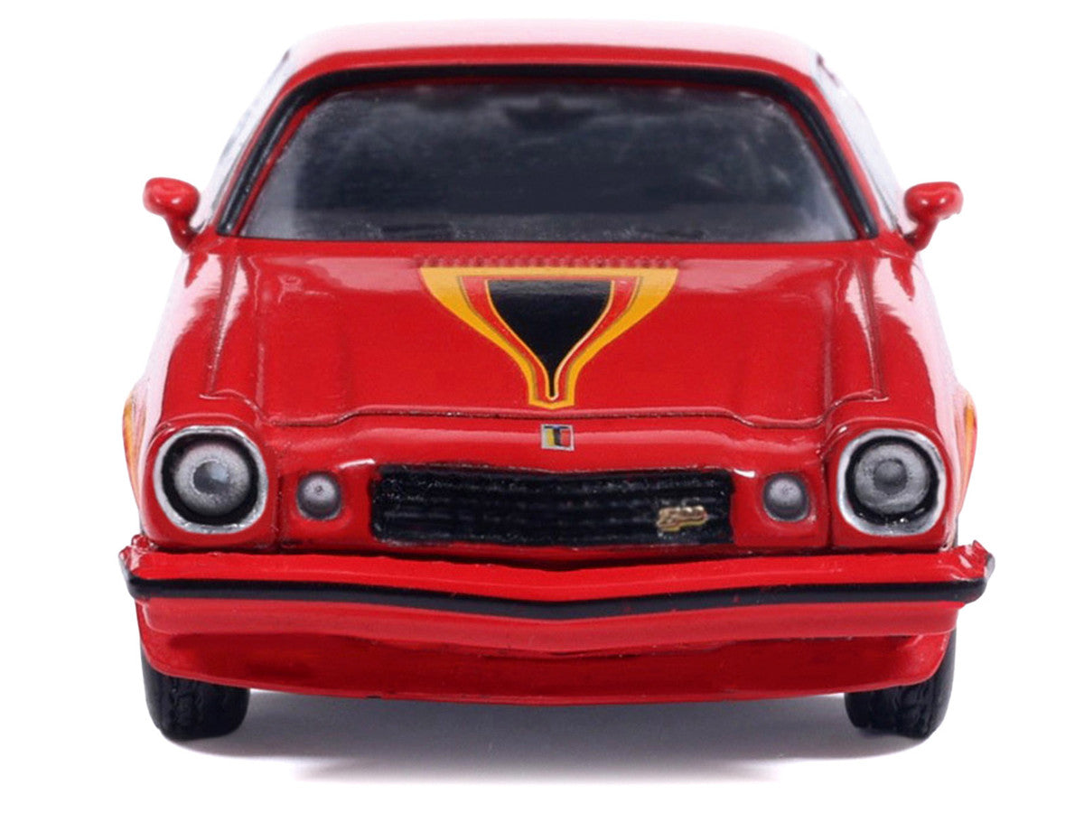 1977 Chevrolet Camaro Z28 Red with Hood Stripes 1/64 Diecast Model by IXO Models LuxuryLifeWay Online Store