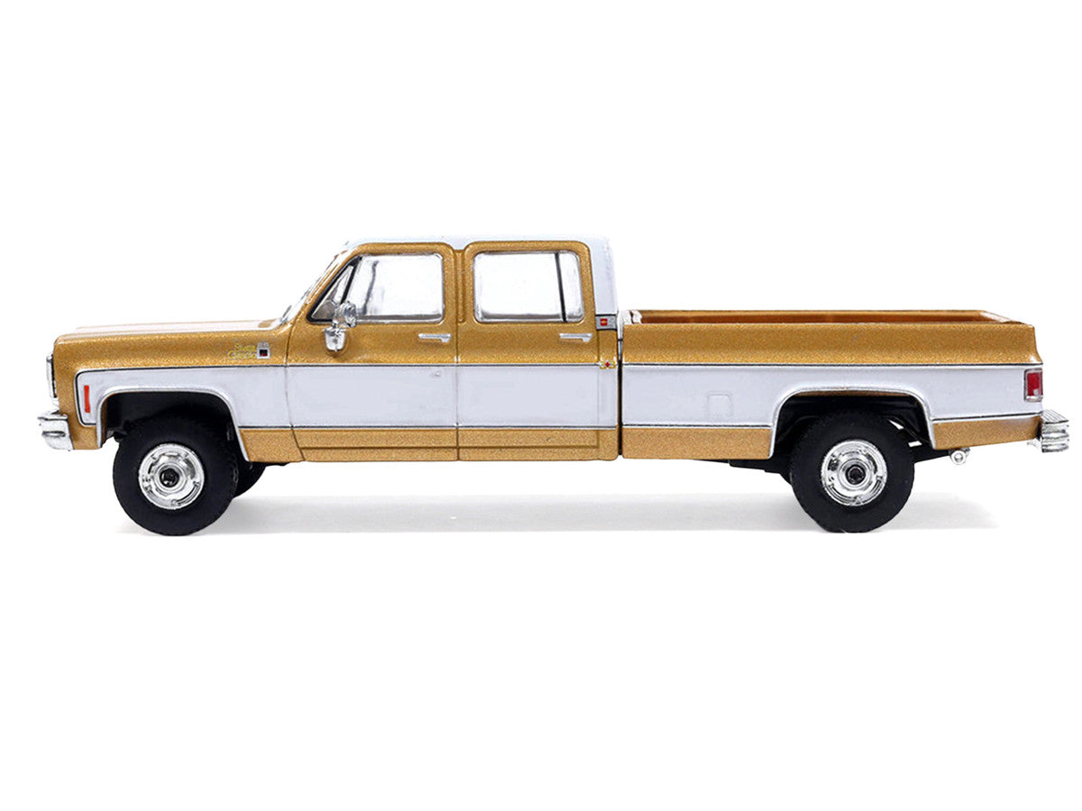 1975 GMC Sierra Classic K2500 Pickup Truck Yuba Gold Metallic and White 1/64 Diecast Model by IXO Models LuxuryLifeWay Online Store