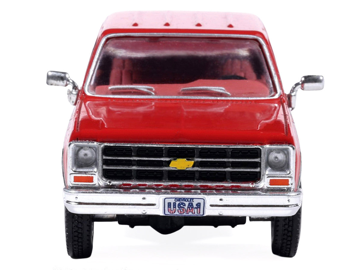 1979 Chevrolet Scottsdale K20 Pickup Truck Carmine Red Two-Tone 1/64 Diecast Model by IXO Models LuxuryLifeWay Online Store