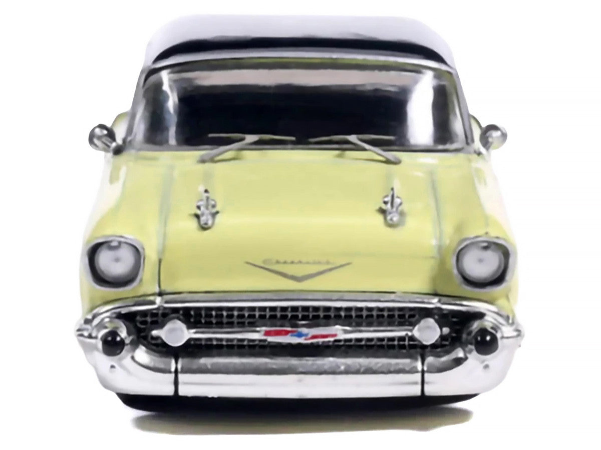1957 Chevrolet One-Fifty Lowered Colonial Cream and Onyx Black 1/64 Diecast Model Car by IXO Models LuxuryLifeWay Online Store